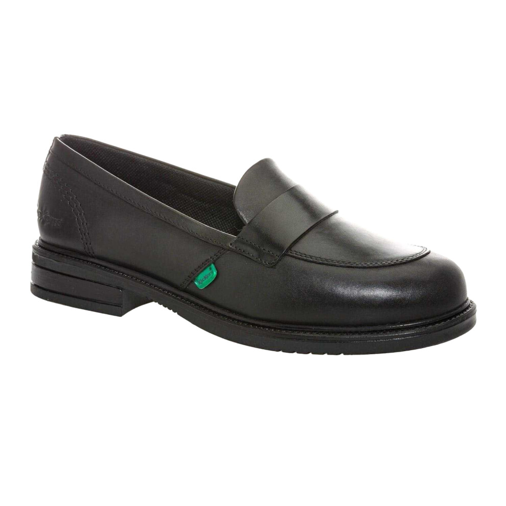 (5 UK, Black) Kickers Womens/Ladies Lach Leather Loafers