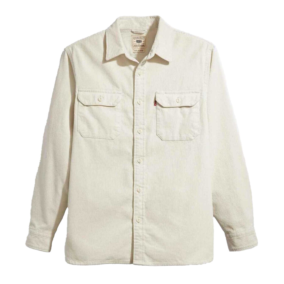 (XS, White) Levis Mens Jackson Worker Corduroy Overshirt