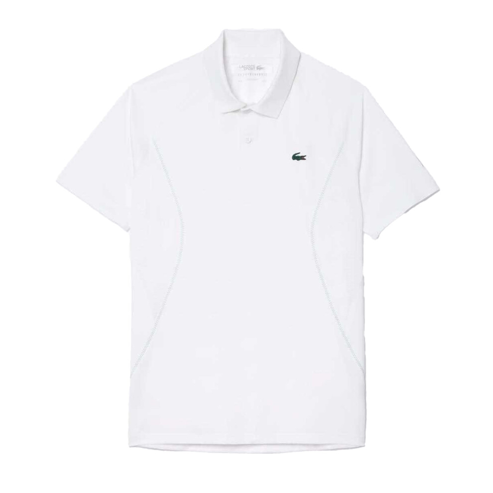 (XS, White) Lacoste Mens Novak Djokovic Regular Tennis Polo Shirt