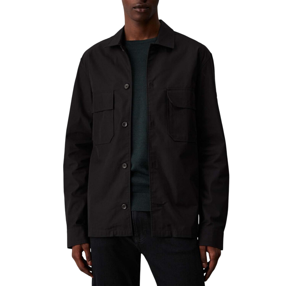 Calvin Klein (M, ) Twill Boxy Overshirt Men's Black Size 2