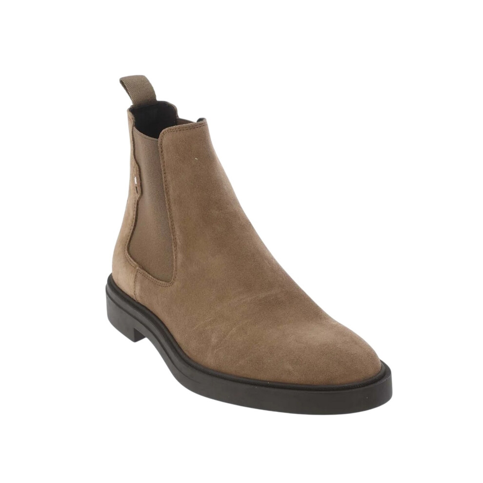 (6 UK, Beige) Boss Mens Calev Suede Chelsea Boots