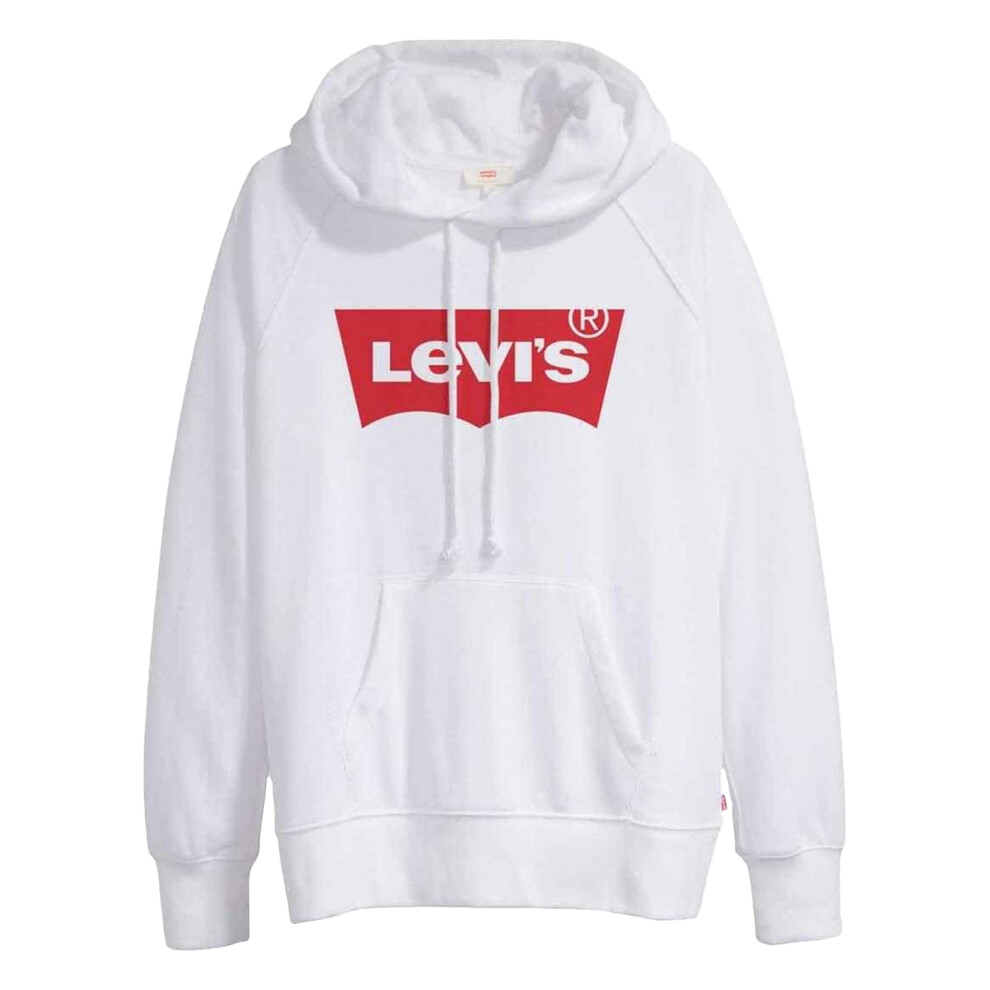 (6 UK, White) Levis Womens/Ladies Graphic Sport Hoodie