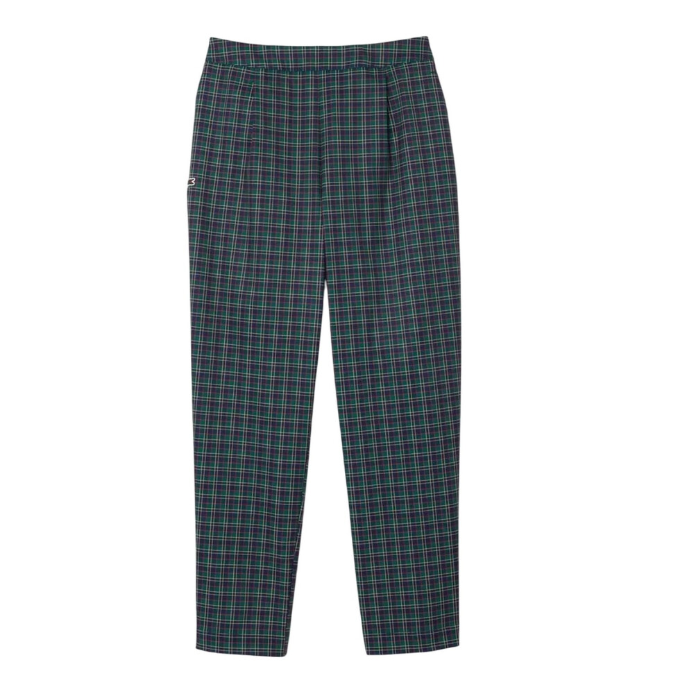 (8 UK, Blue) Lacoste Womens/Ladies Stretch Checked 7/8 Golf Jogging Bottoms