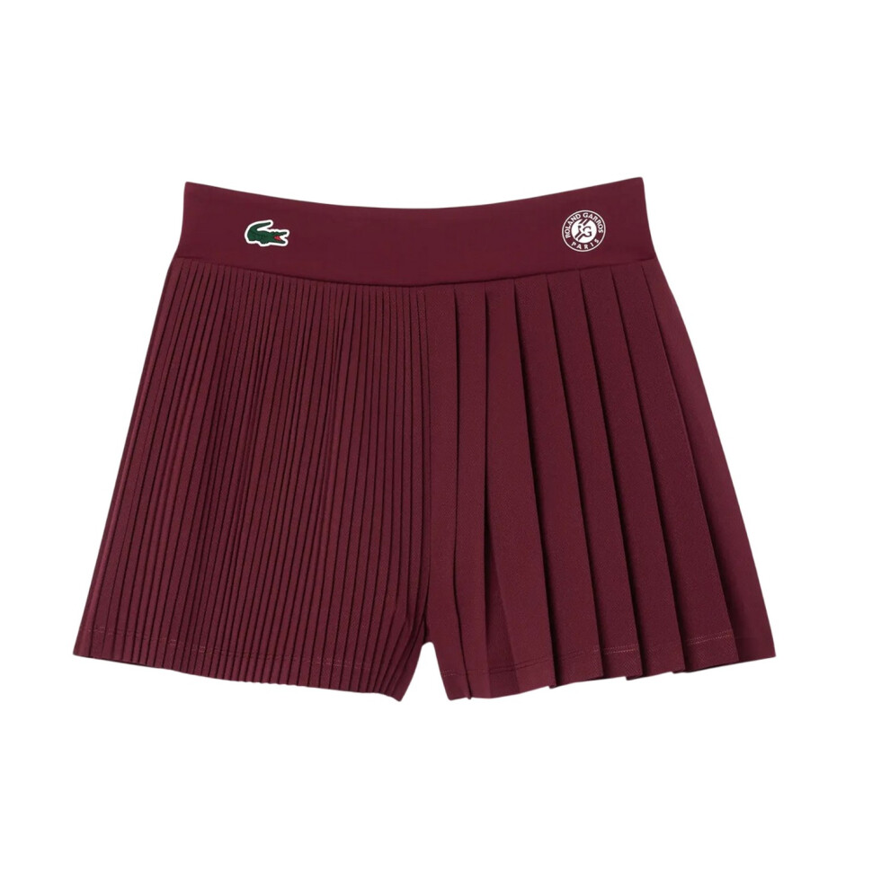(6 UK, Purple) Lacoste Womens/Ladies Roland Garros Edition Sports Pleated Tennis Shorts