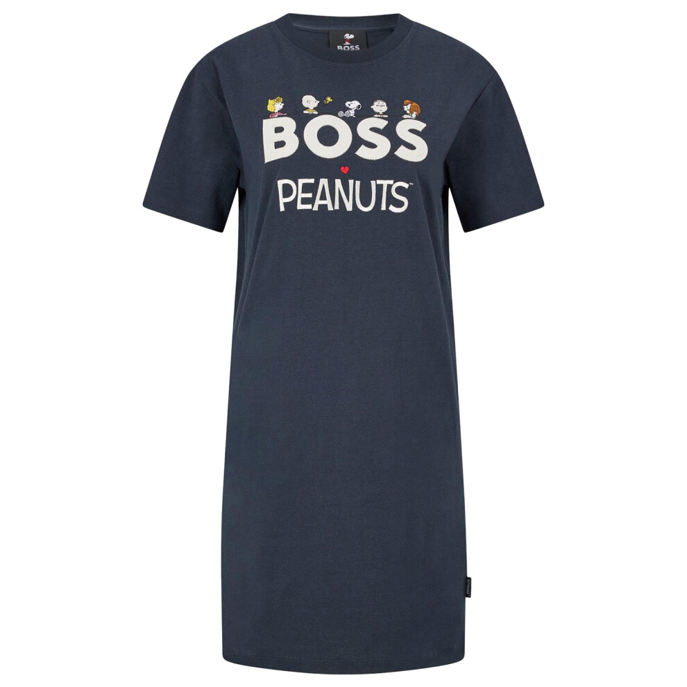 (8 UK, Dark Blue) Boss Womens/Ladies C_Enchy2 Peanuts T-Shirt Dress