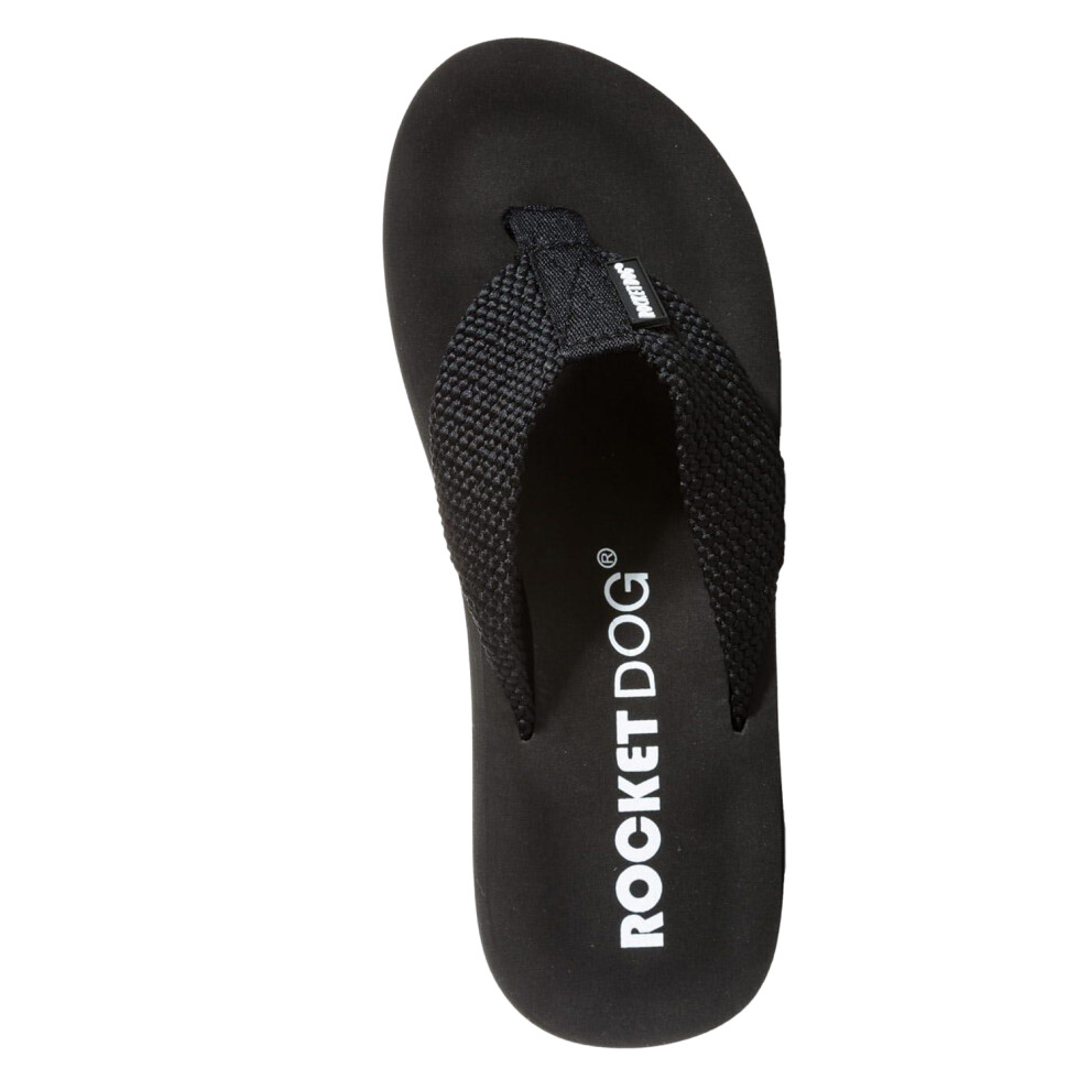 (3 UK, Black) Rocket Dog Womens/Ladies Adios Plain Flip Flops