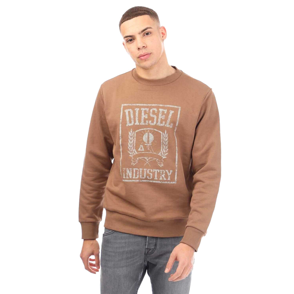 (XL, Brown) Diesel Mens S-Gir 11-6 Sweatshirt