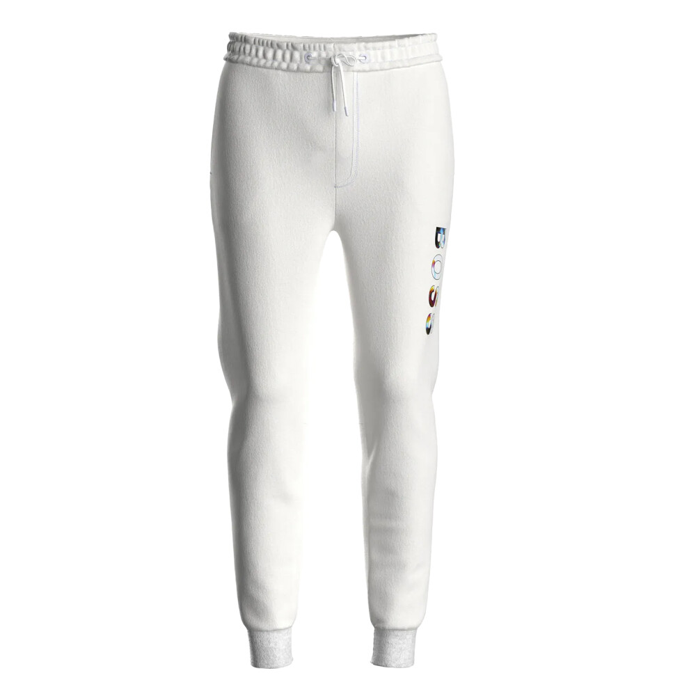 (XXL, White) Boss Mens SkeDigital Jogging Bottoms