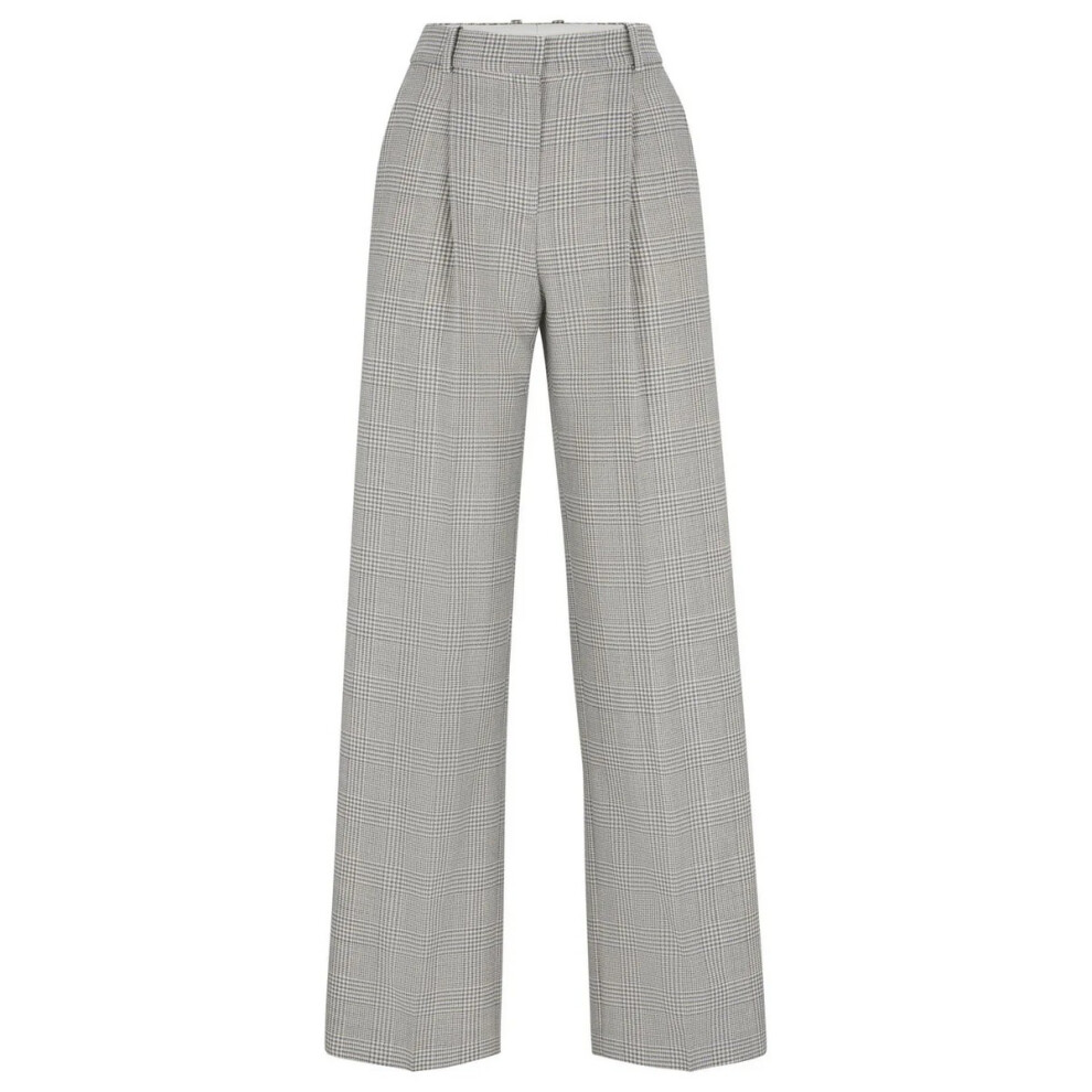 (10 UK, Grey) Hugo Boss Womens/Ladies Straight Trousers