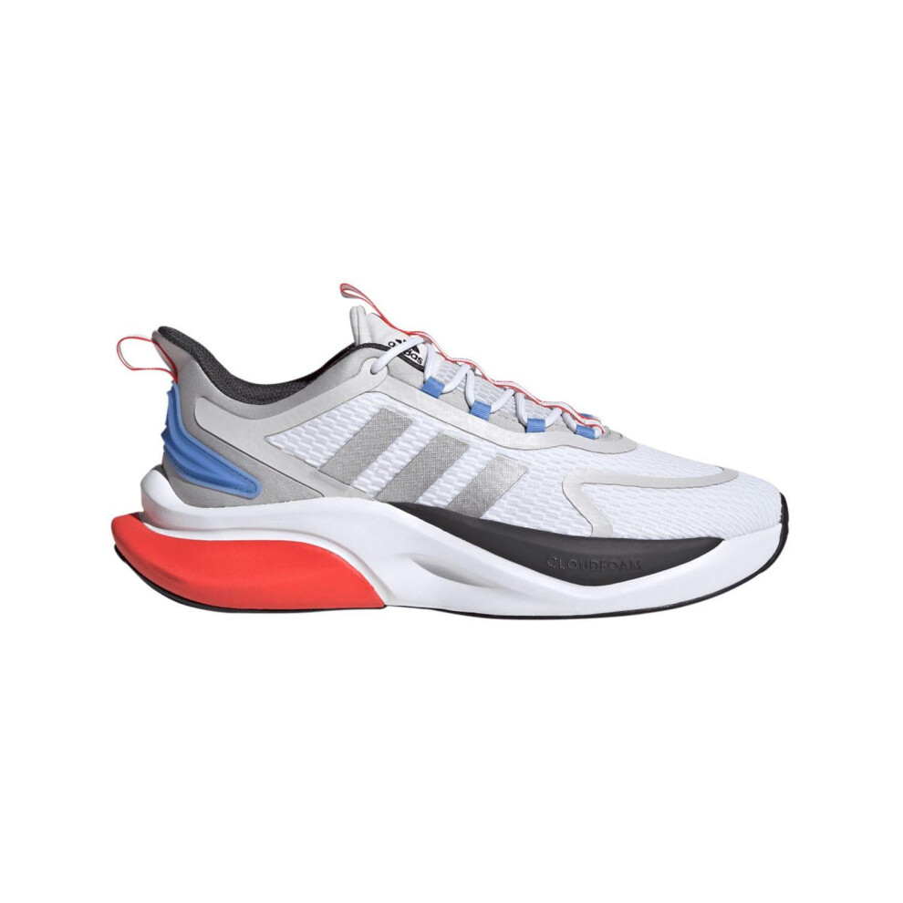 (6 UK, White/Red) Adidas Mens Alphabounce+ Running Trainers
