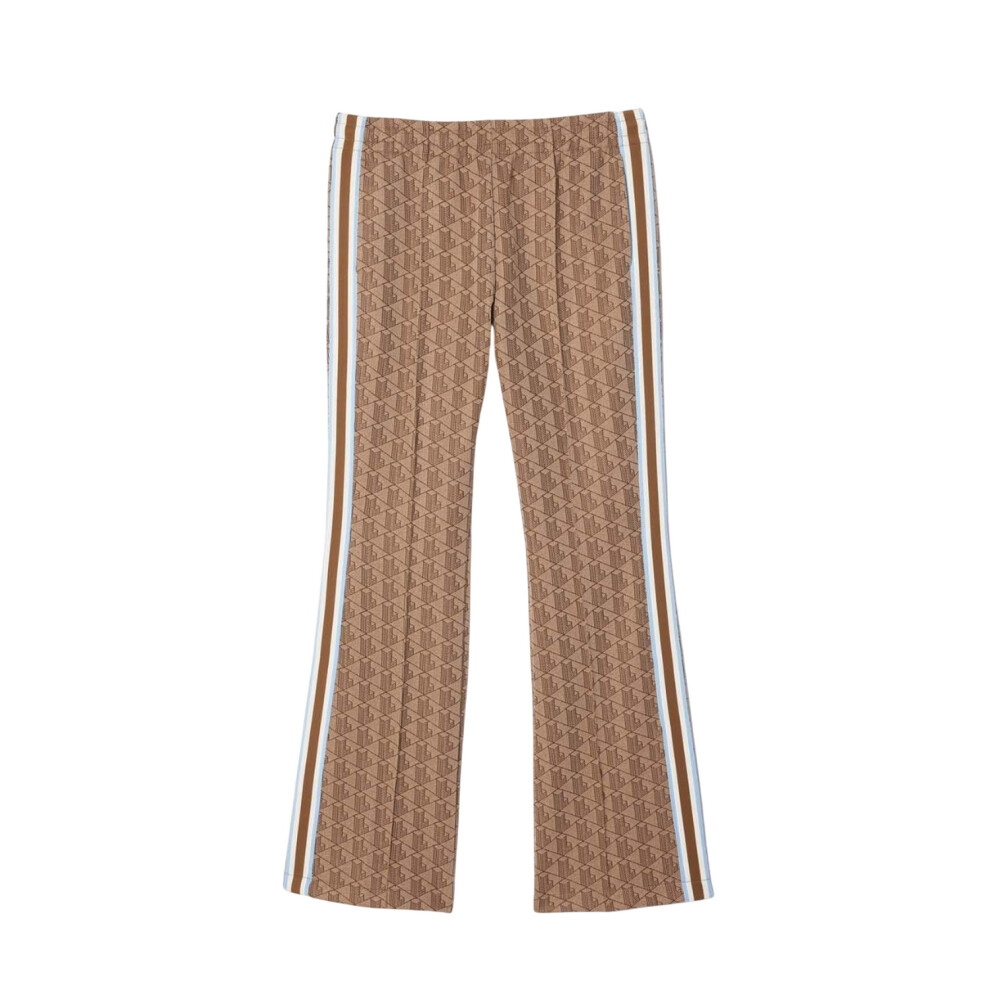 (8 UK, Beige) Lacoste Womens/Ladies Monogram Flared Jogging Bottoms-image-OPC-PHHNXQM-NEW