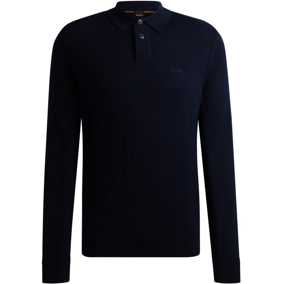 Boss Mens Avac Knitted Polo Shirt