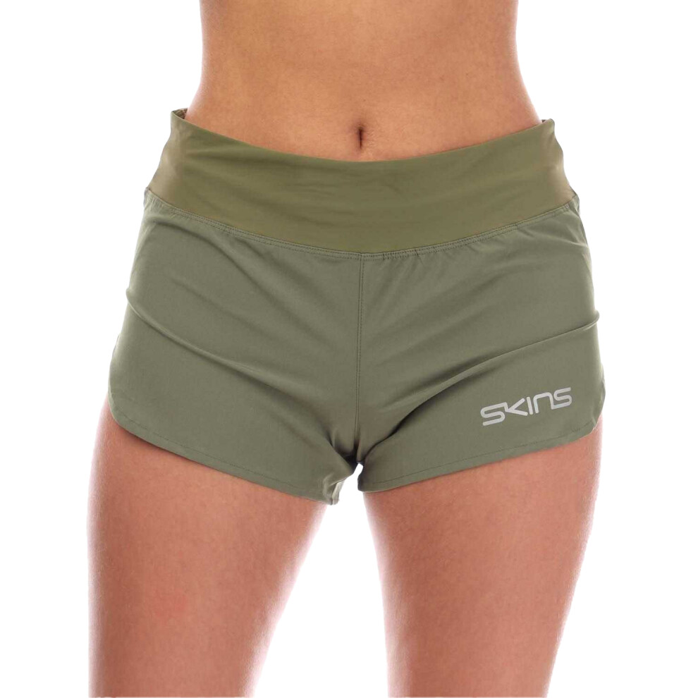 (XS, Khaki Green) Skins Womens/Ladies Series-3 Running Shorts