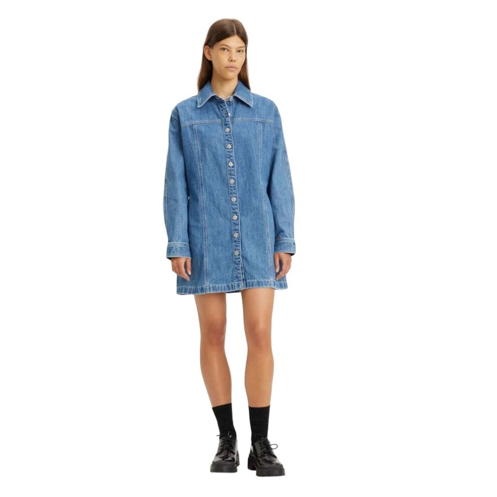(16 UK, Denim) Levis Womens/Ladies Shay Denim Shirt Dress