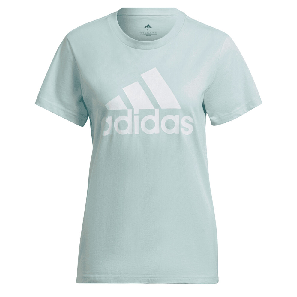 (12 UK - 14 UK, Blue) Adidas Womens/Ladies Essentials Logo T-Shirt