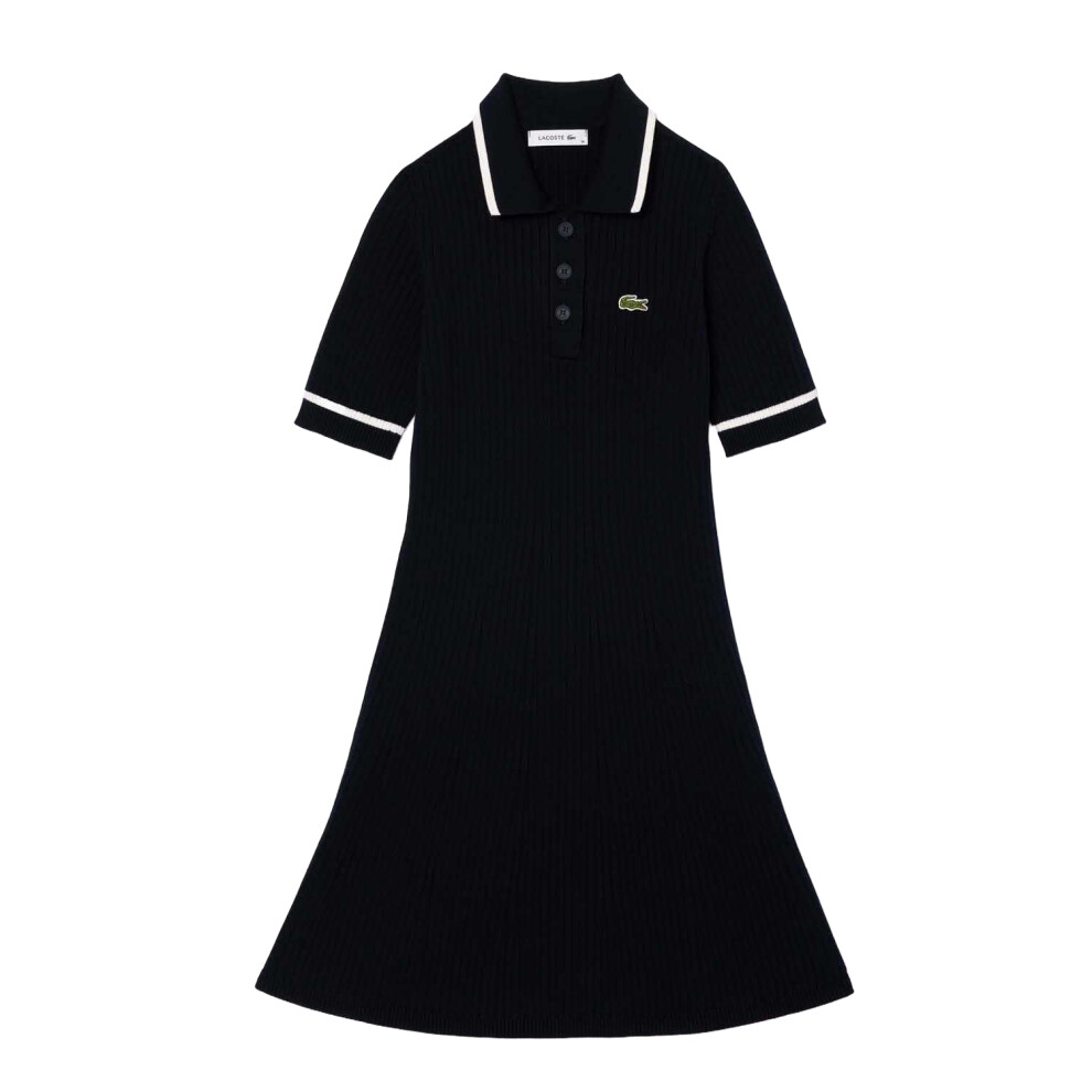 Lacoste Womens/Ladies Flared Seamless Polo Shirt Dress