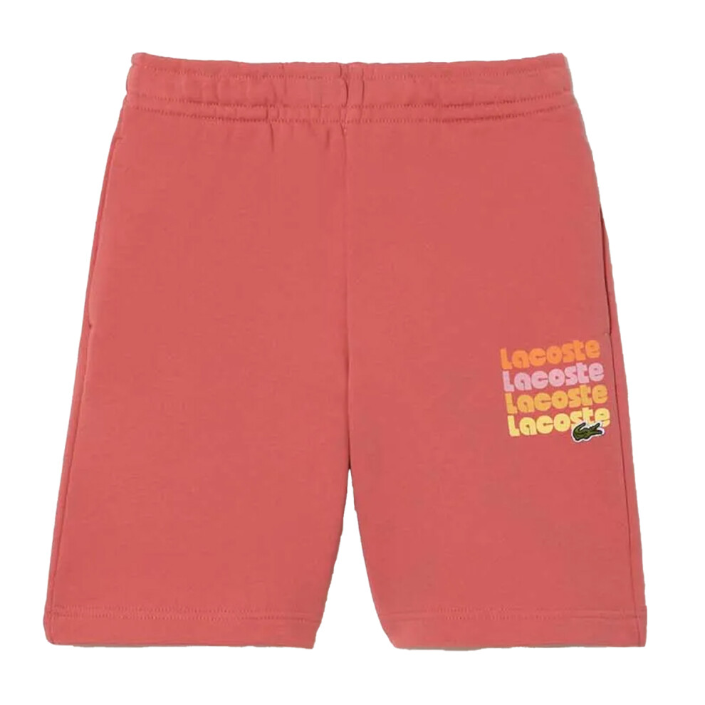 (14 Years, Red) Lacoste Childrens/Kids Fleece Print Shorts
