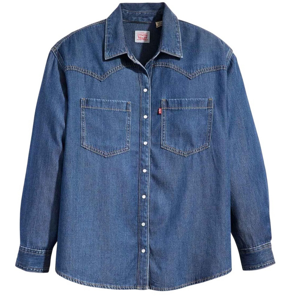 (26 UK - 28 UK, Denim) Levis Womens/Ladies Teodora Curved Shirt