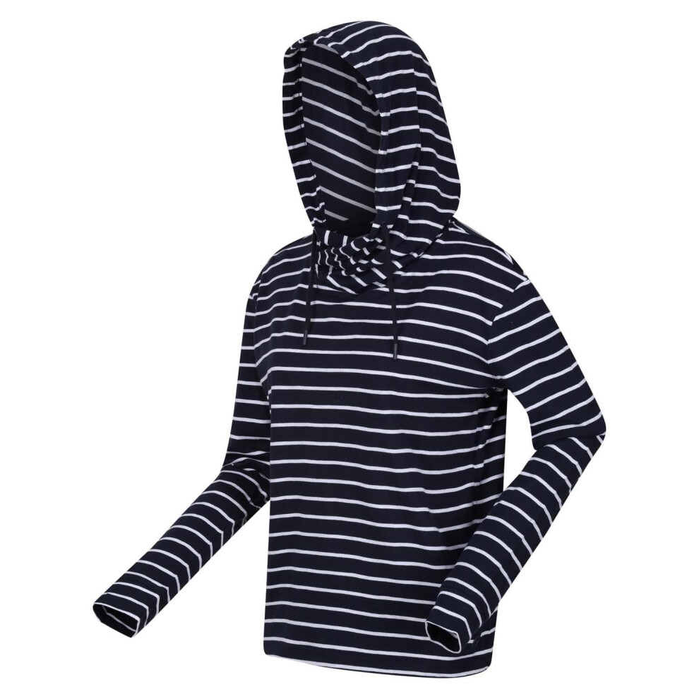 (8 UK, Navy/White) Regatta Womens/Ladies Monsal Striped Hoodie