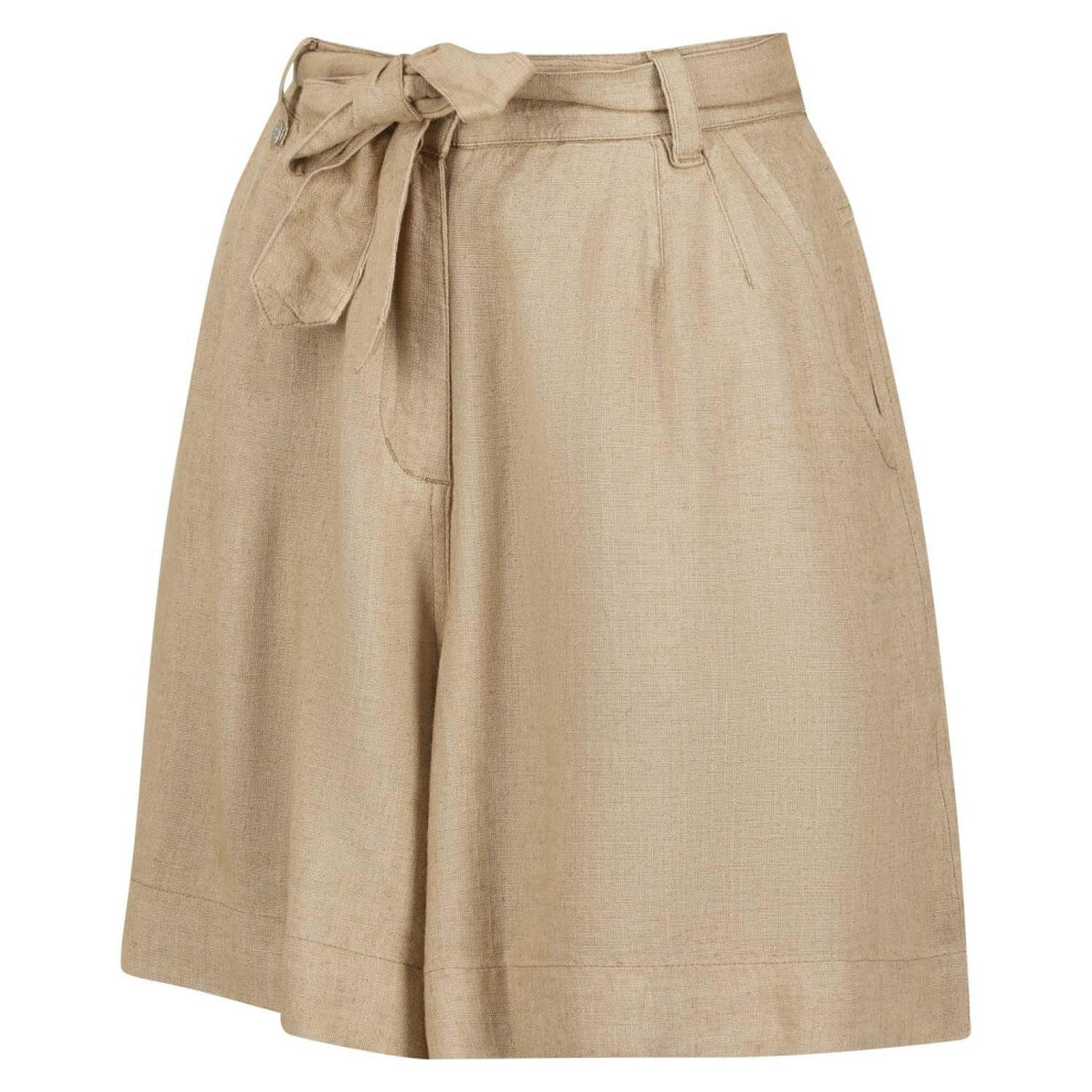 (8 UK, Beige) Regatta Womens/Ladies Sabela Tie Belt Shorts