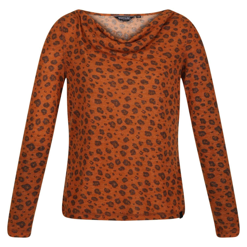 (12 UK, Orange) Regatta Womens/Ladies Frayda Lightweight Cowl Neck Top