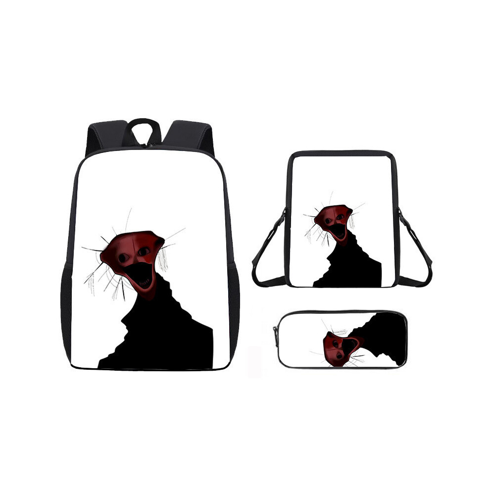 (01) One Boiled The Cartoon Pattern Backpack Three Piece Set Commute Daily For-image-OPC-PHHP9RK-NEW