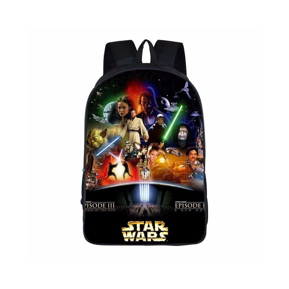 (04) Star Wars Student Backpack With Lightweight Material School For Elementary