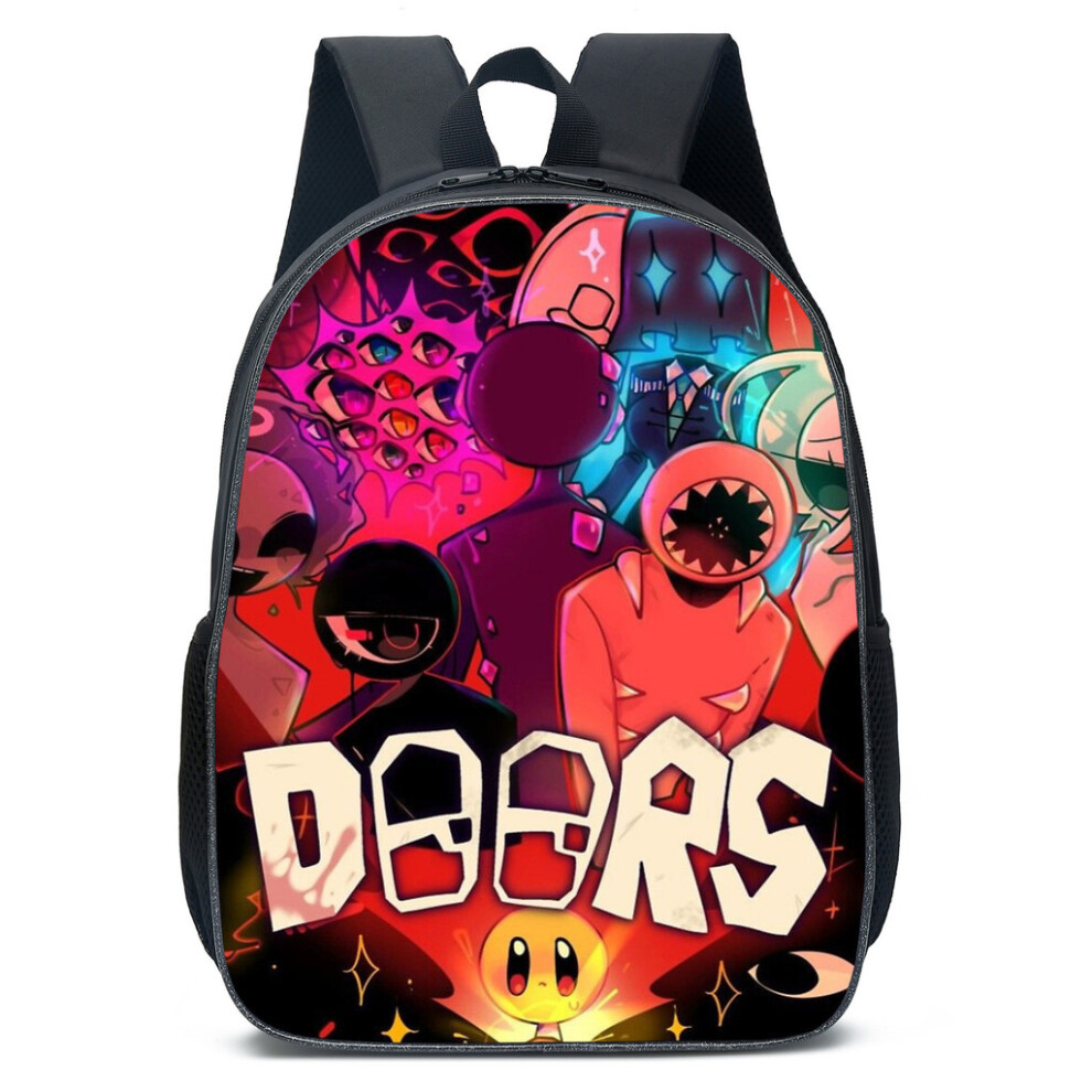 (G) Doors Roblox Letter Anime Cartoon Lightweight Bag Backpack School Children