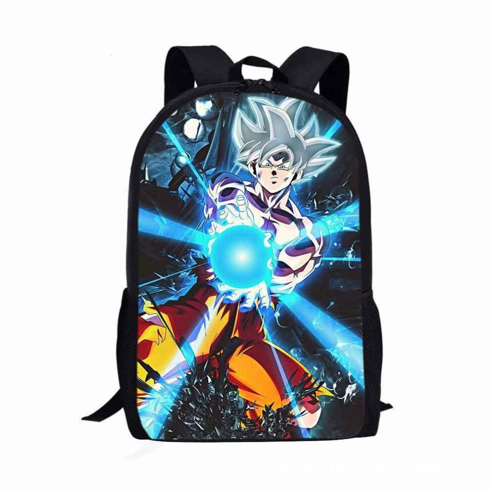 (05) Ball Dragon Anime Cartoon Print Design Kids Backpack Elementary School Backpack