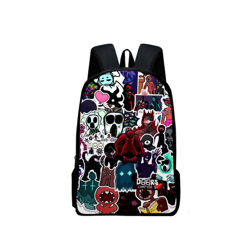 (N) Roblox Doors Letter Anime Cartoon Lightweight Bag School Backpack Children