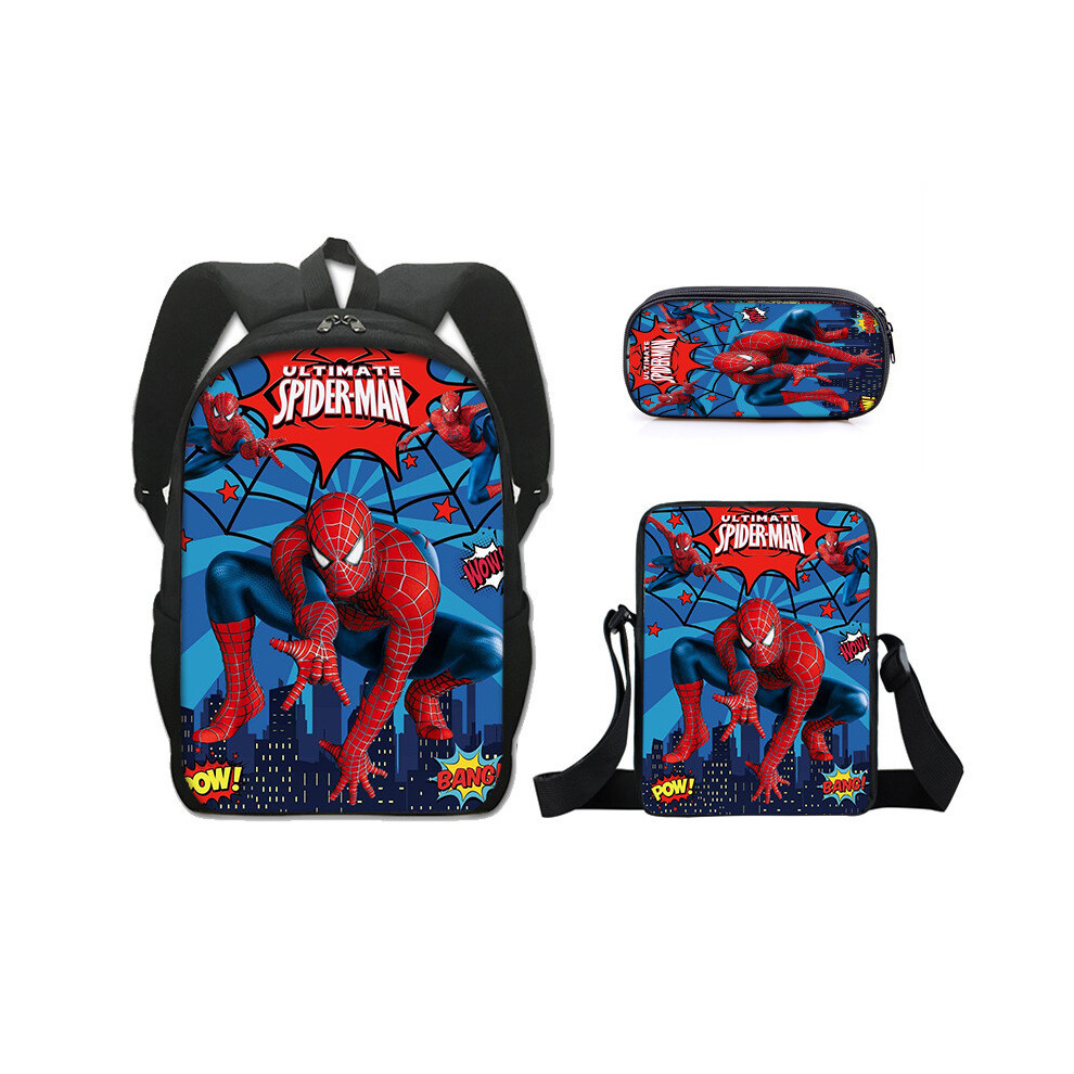 (05) Backpack Pattern Cartoon Shoulder Bag Pencil Case Three Piece Set-image-OPC-PHHPFQW-NEW