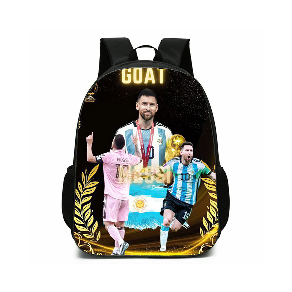 (Color 9) Messi Football Anime Cartoon Character Student Backpack Schooling Kids For