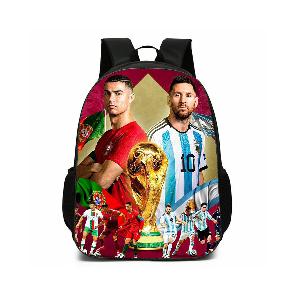(Color 10) Messi Football Anime Cartoon Character Student Backpack Schooling Kids For