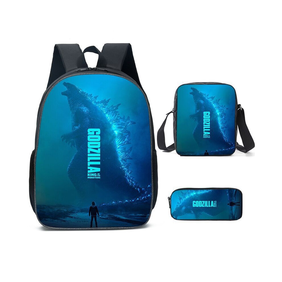 (Style I) Cartoon Godzilla Anime Shoulder Bag Pencil Case Kids School Pack For Daily Use-image-OPC-PHHPGGZ-NEW