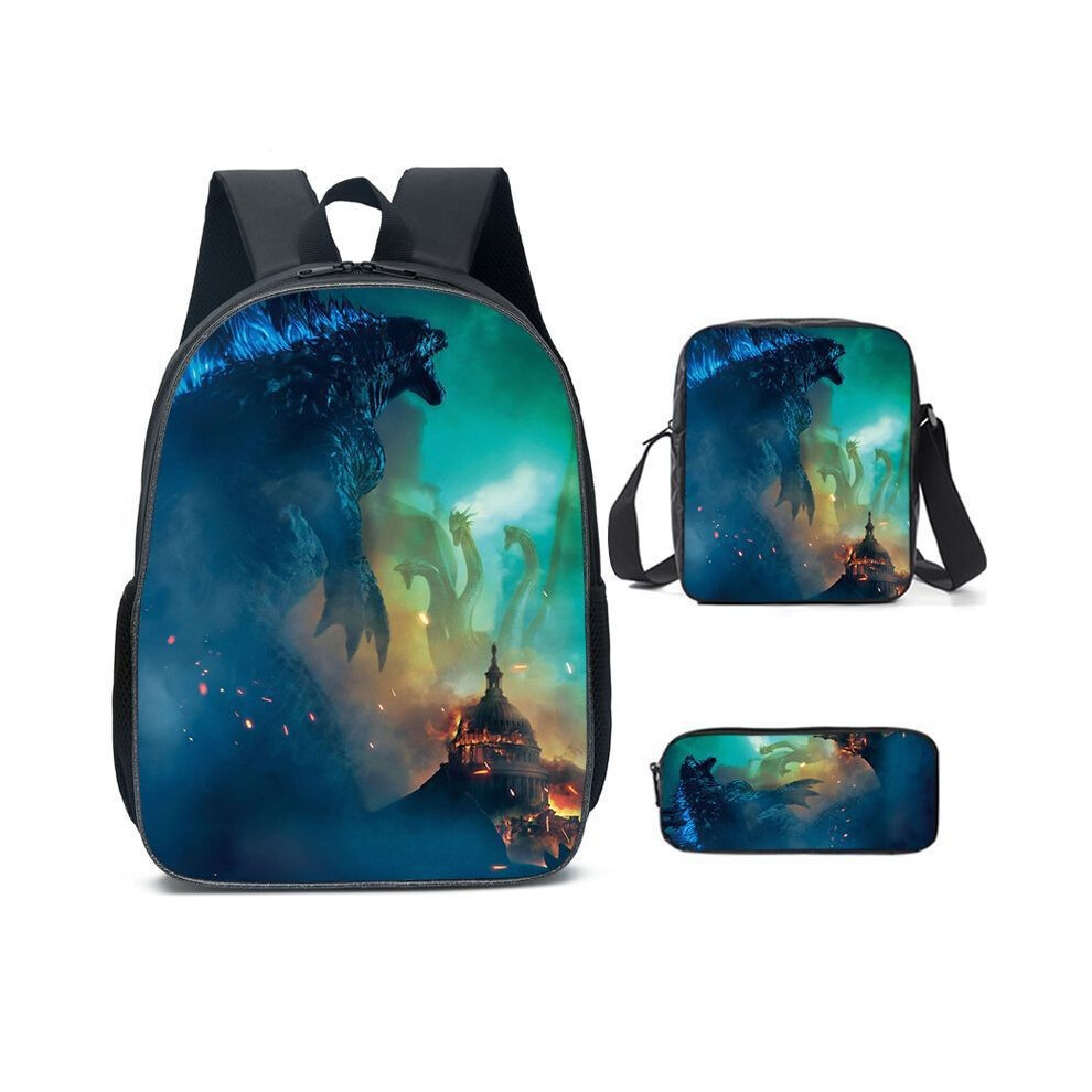 (Style K) Cartoon Godzilla Anime Shoulder Bag Pencil Case Kids School Pack For Daily Use-image-OPC-PHHPGH6-NEW