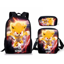 (StyleNN) Cartoon Sonic Anime Print Children School Bag Set For School Elementary Kids