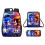 (16) Hedgehog The Sonic Cartoon Pattern Children Breathable Backpack Three Set Piece 1