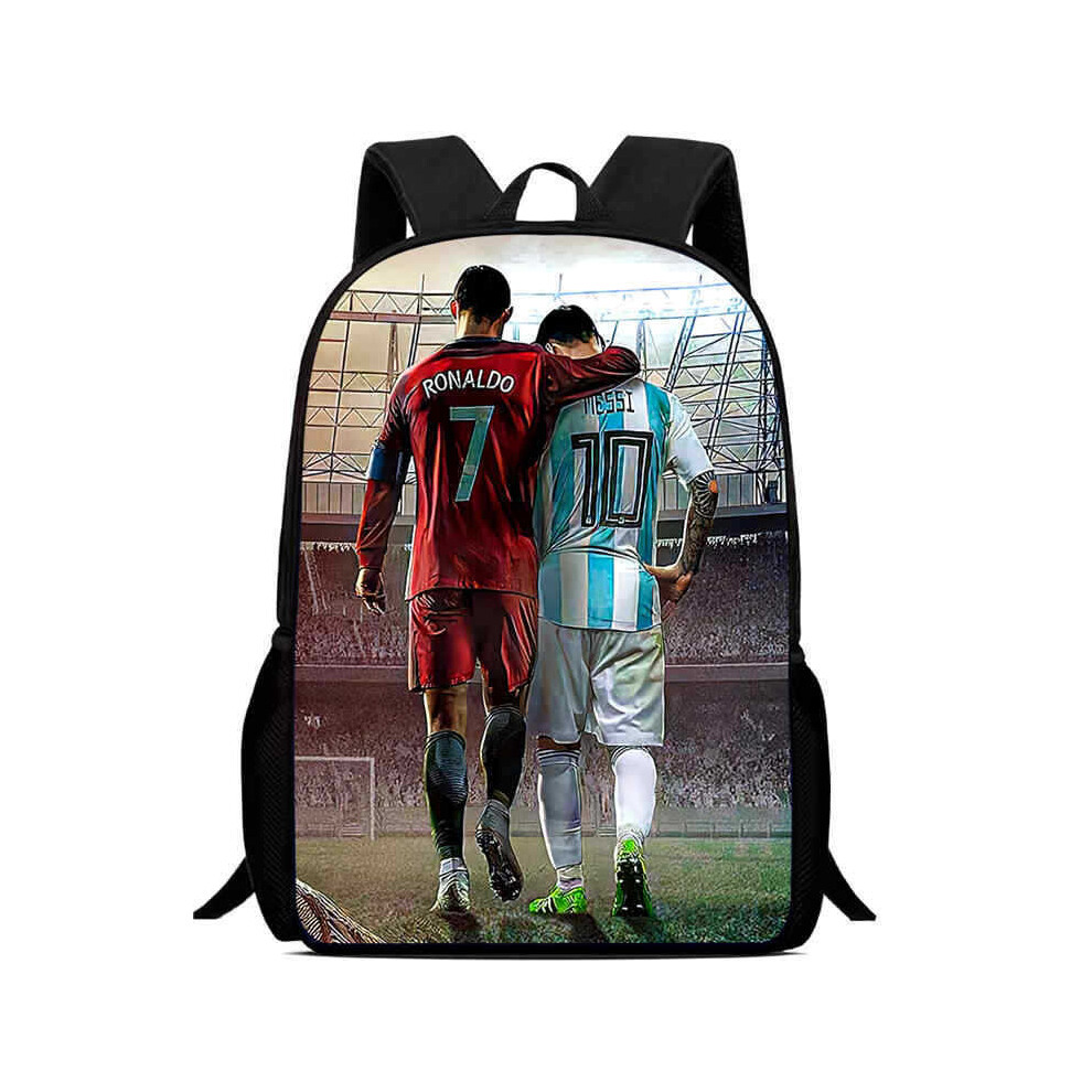 (14) Messi Cristiano Lionel Ronaldo Neymar Football Star Backpack Pattern Children