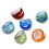 6 x anéis de vidro lampwork 17-19 mm multicoloridos 1