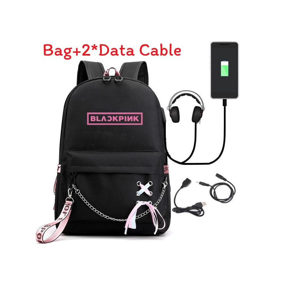 (Style K)Mochila Con Correa De Pajarita Para NiñOs Callejeros Con Estampado De Letras De Dibujos Animados Bolso Escolar Regalo De Moda-image