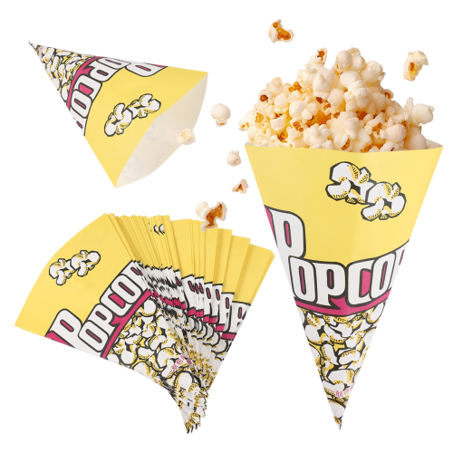 100X σακουλάκια ποπ κορν χάρτινα αμύγδαλα Popcorn S 2