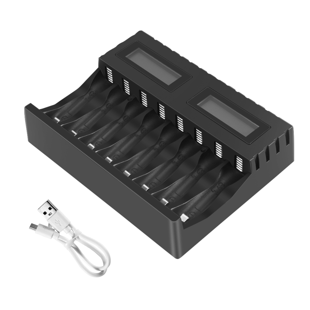 Battery Charger Lcd Display Smart Intelligent 8-Slot Chargers For Aa/Aaa Nicd Nimh Rechargeable Batteries Aa Aaa 4851999693249