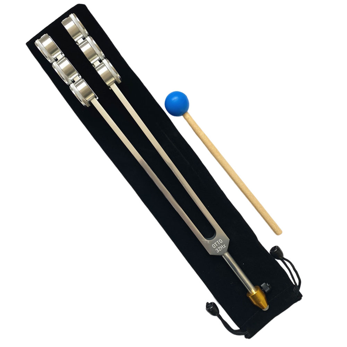 Diapason En Alliage D'aluminium Argenté 136,1 Hz Avec Marteau En