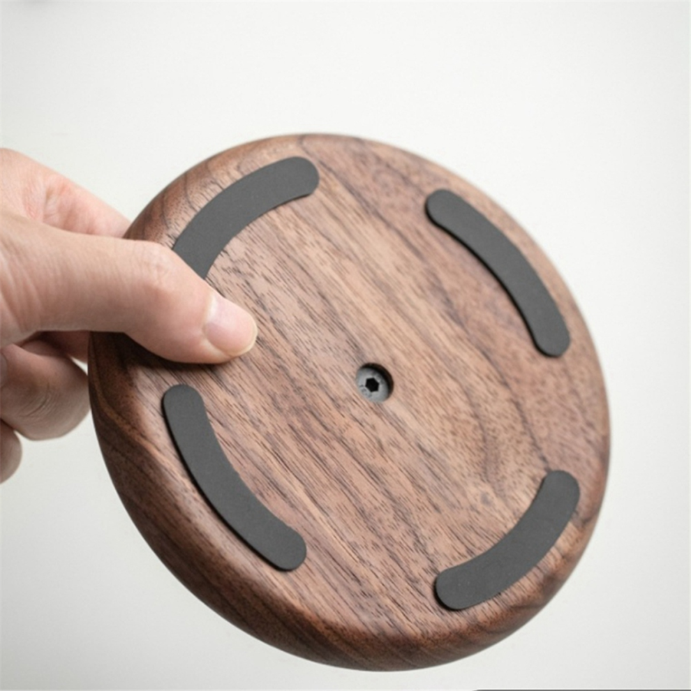 Headphone Stand Black Walnut Solid Wood -Mounted Wooden Simple Display-image-OPC-PHHNDSH-NEW