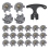 Golf Spikes Set Includes 30 Pcs Cleats Replacement Spanner Metal Thread Screw 6 mm Dia Spike Too 1