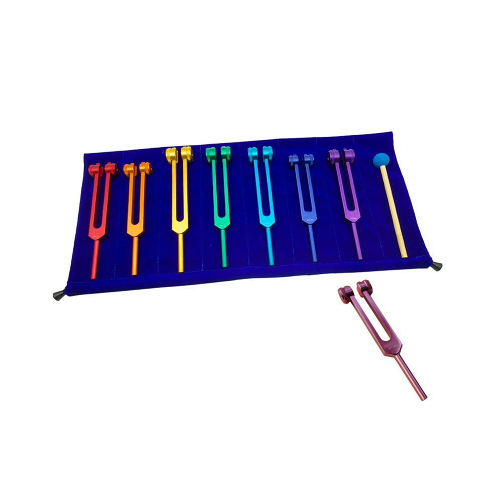 Jojomino Chakra Tuning Fork Set For Healing, Sound Therapy, Maintaining Perfect Harmony Of Body, Mind And Spirit