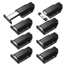 8 Pack Magnetic Push Latch Heavy Duty to Open Cabinet Hardware Release Magnets Touch Latch, Black