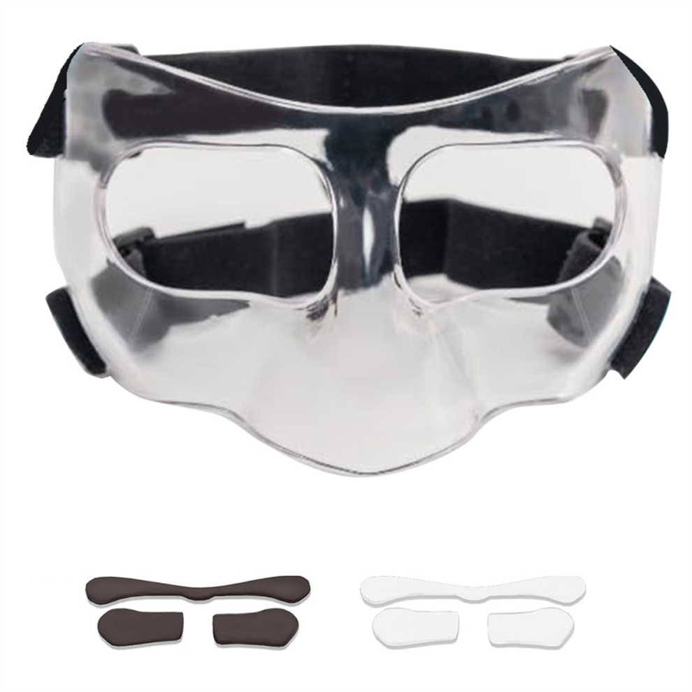 Sports Face Guard, Nose Guard For Broken Nose, Basketball Football Softball Training Protect Shield, Clear Close 4851999608175