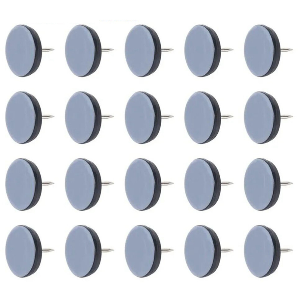 20 Pcs Furniture Slider Pads With Nail Feet Moving Gliders Mover Floor Protector 19Mm 4851999606201