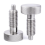 2Pcs Stainless Steel Hand Retractable Spring Plungers with Knurled Handle - Quick Release Locking Pin M8 2